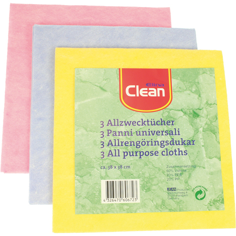 Allzwecktuch CLEAN 38x38 cm 3er Pack Thermo-Vlies