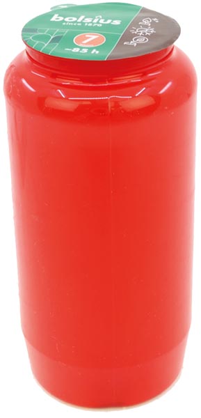 Grablicht Öllicht Nr 7 rot ohne Deckel, 14 x 6cm