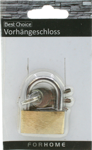 [WERM-67488] Schloss 2,5x3,3cm aus Messing auf Karte