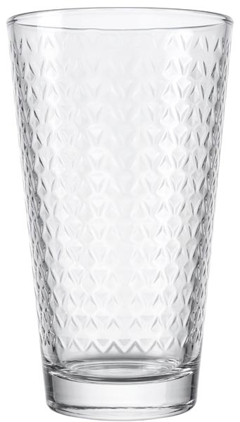 [WERM-53866] Glas Trinkglas 380ml STARS, mit Struktur