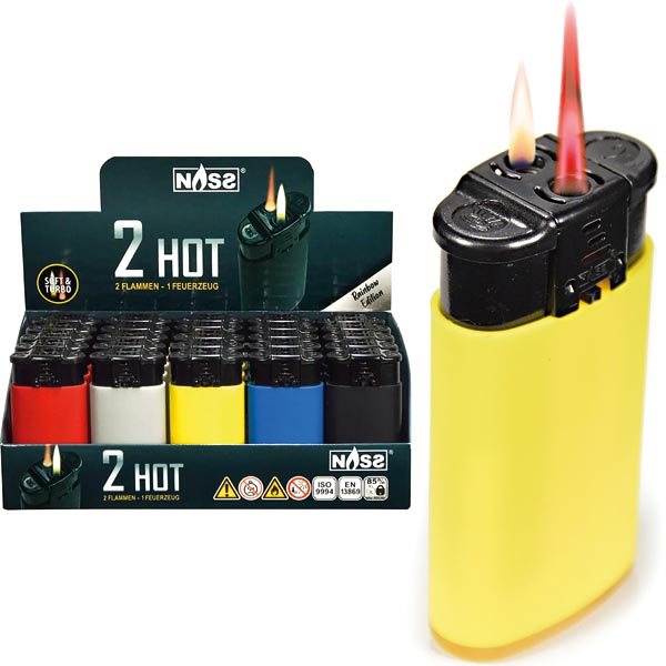 Feuerzeug elekt. 2in1 Feuer & Flamme 25er Disp.