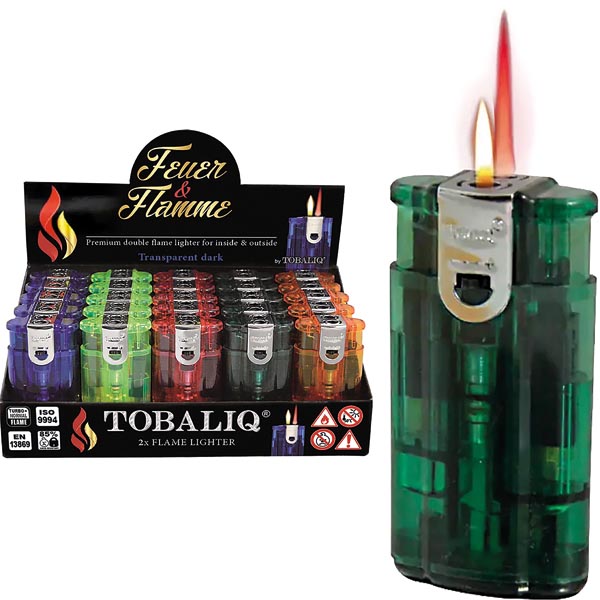 Feuerzeug elekt. 2in1 Feuer & Flamme 25er Disp.