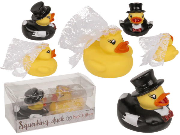 [OOTB-20/1056] Quietsche-Enten, Brautpaar, 6 cm,
