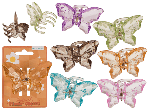 Acryl-Haarklammer, Schmetterling,