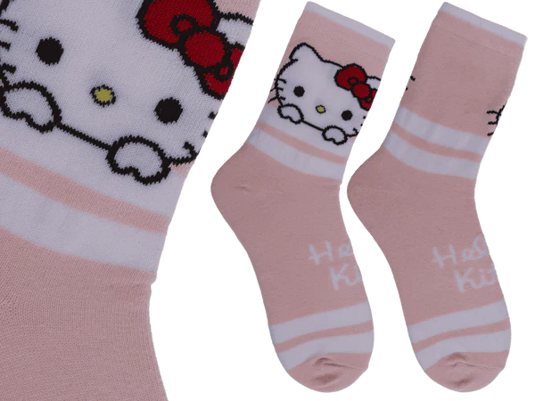 [OOTB-02/1652] Socken, Hello Kitty, gestreift, Größe 28-35,