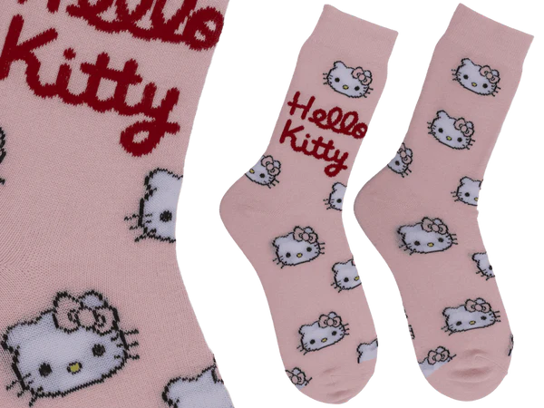 Socken, Hello Kitty, pink, Größe 36-43,