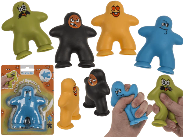 Squeeze und Saugnapf Mann,