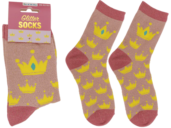 Glitzer-Socken, Prinzessin, Größe 36-42,