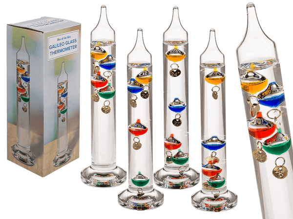 [OOTB-71/3197] Glas-Galileothermometer, H: ca, 18 cm,