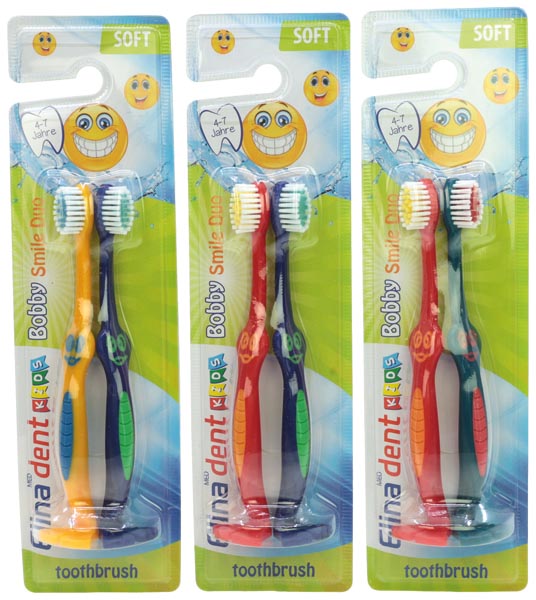 Zahnbürste Elina 2er f.Kinder m.Fuss z.Aufstellen