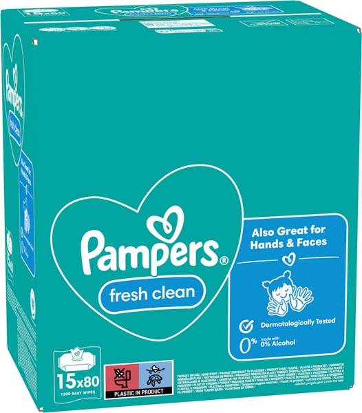 [WERM-1435] Pampers Feuchttücher Fresh Clean 15x80 Sparpack