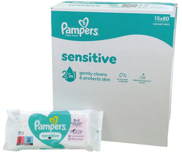 Pampers Feuchttücher Sensitive 15x80 Sparpack