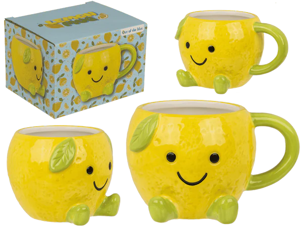 Becher, Kawaii Zitrone, aus Dolomit,