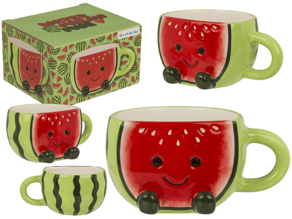 [OOTB-78/8484] Becher, Kawaii Wassermelone, aus Dolomit,
