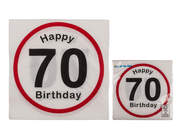 Papier-Servietten, Happy Birthday - 70,
