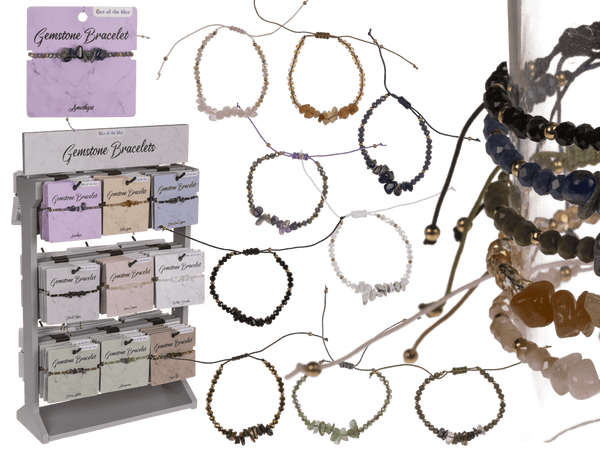 [OOTB-76/0233] Glas-Armband mit Edelsteinen,