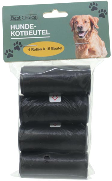 [WERM-53731] Hundekotbeutel 4 Rollen je 15 Beutel