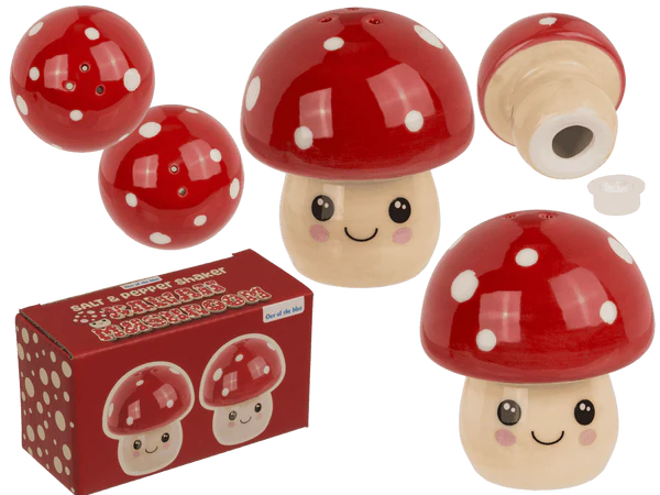 Salz-& Pfefferstreuer, Kawaii Pilze, 5 x 5 x 5 cm,