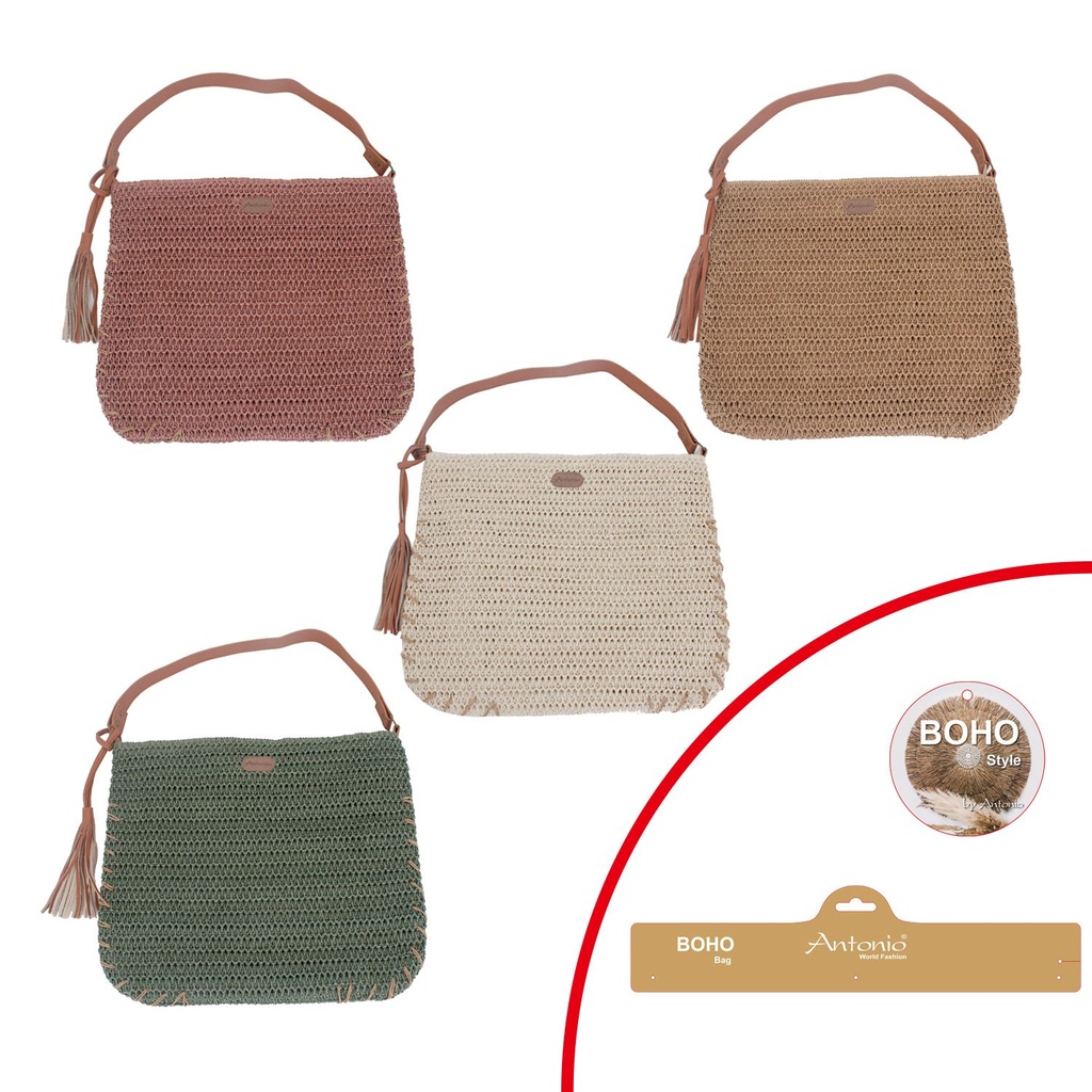 [07.00287.99] Schultertasche Bast Boho