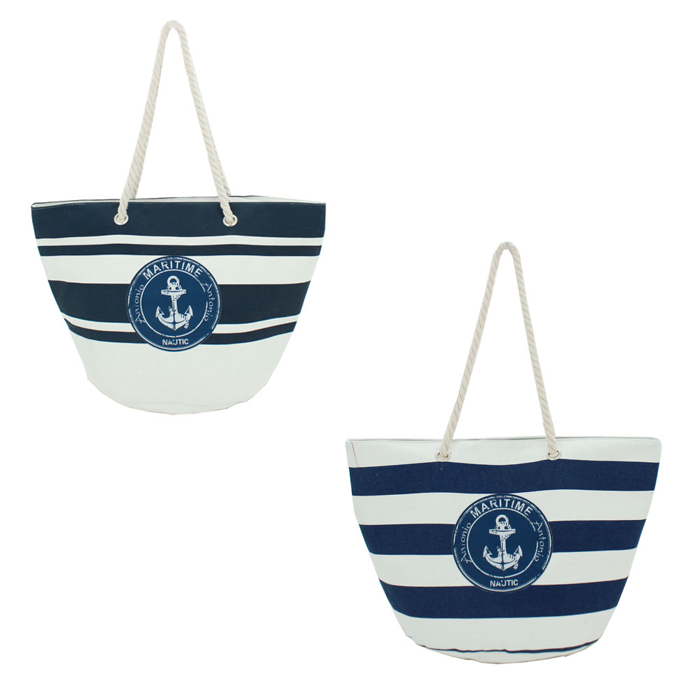 [07.00058.99] Strandtasche Maritim Streifen Mittel