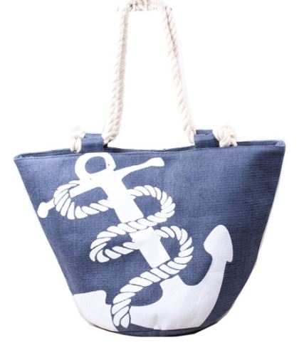 [07.00033.60] Strandtasche Maritim Anker Blau