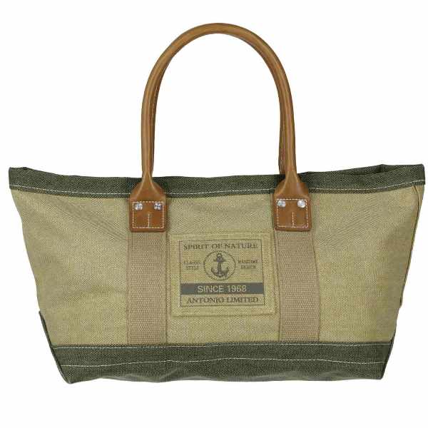 Strandtasche Saint Tropez Grün Olive Klein