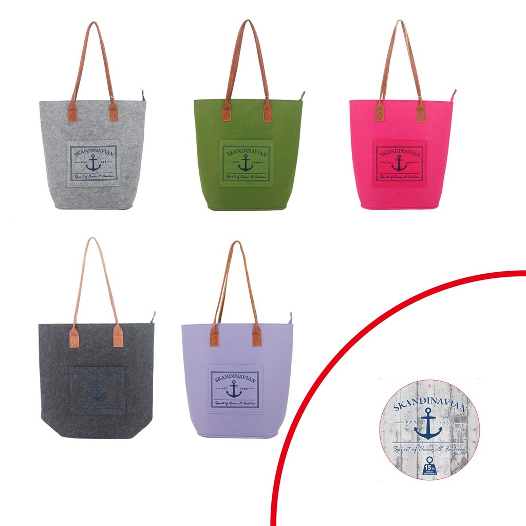 [08.01024.99] Damen Filztasche Maritim Mittel
