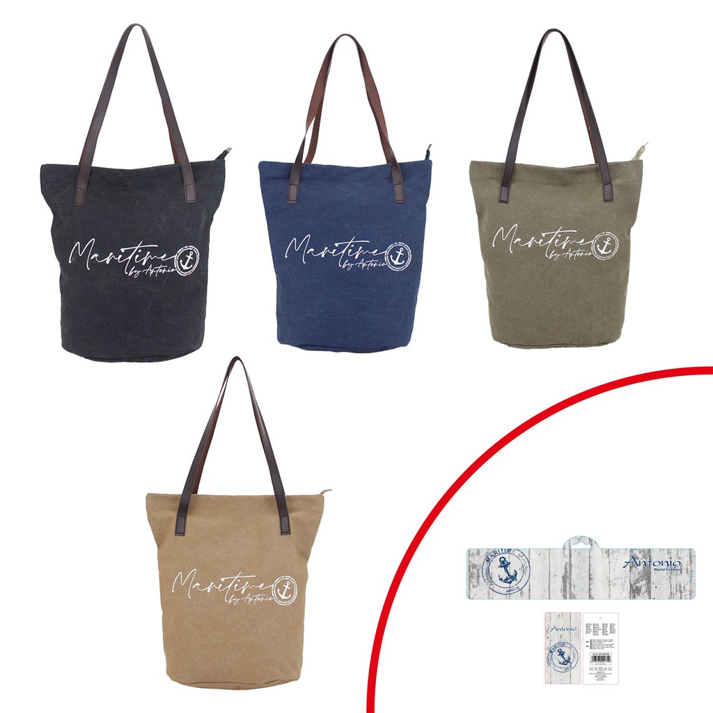 Damen Shopper Canvas Maritim Old Time