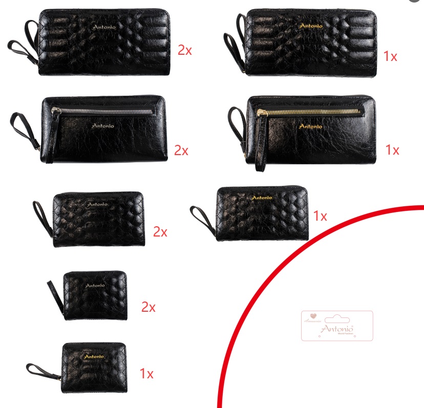 [44.02949.99] Damen Geldbörse Schwarz Gemischte Kollection
