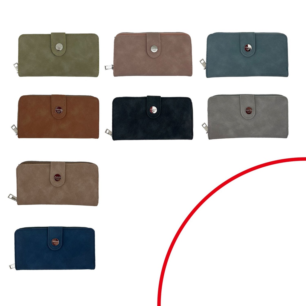 Damen Geldbörse Uni Farben L