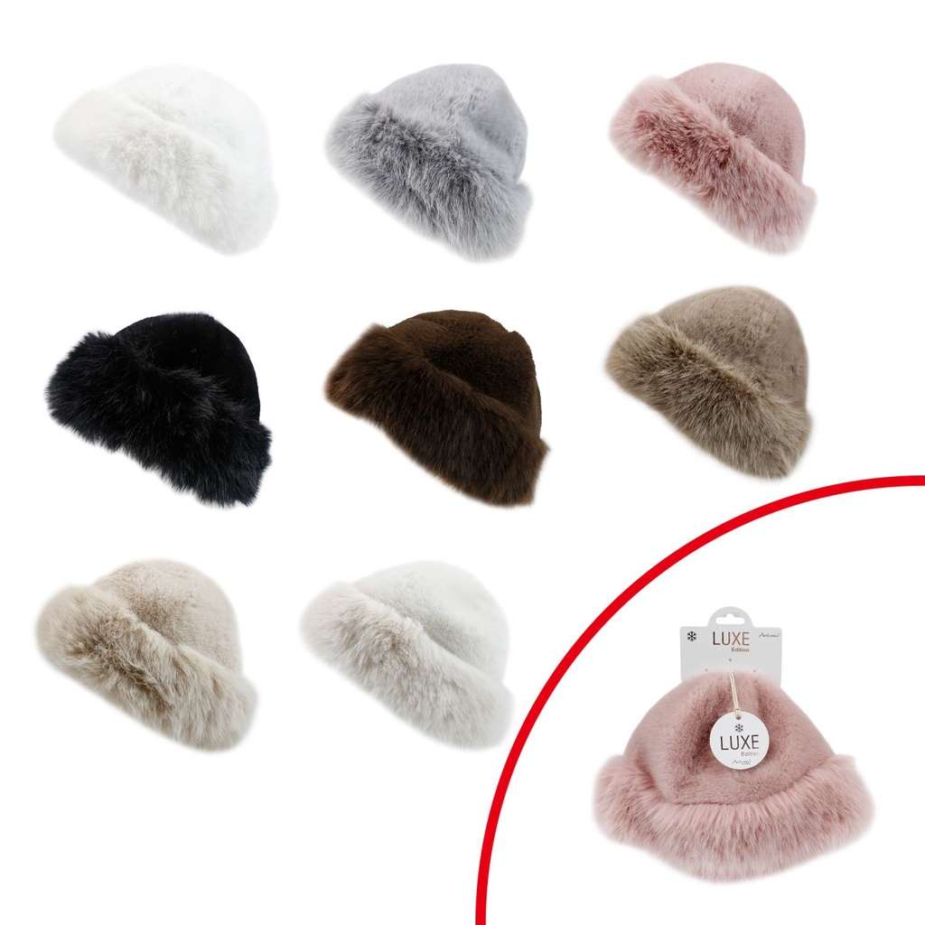 [60.01651.99] Winter Damen Mütze Fell Basic Farben