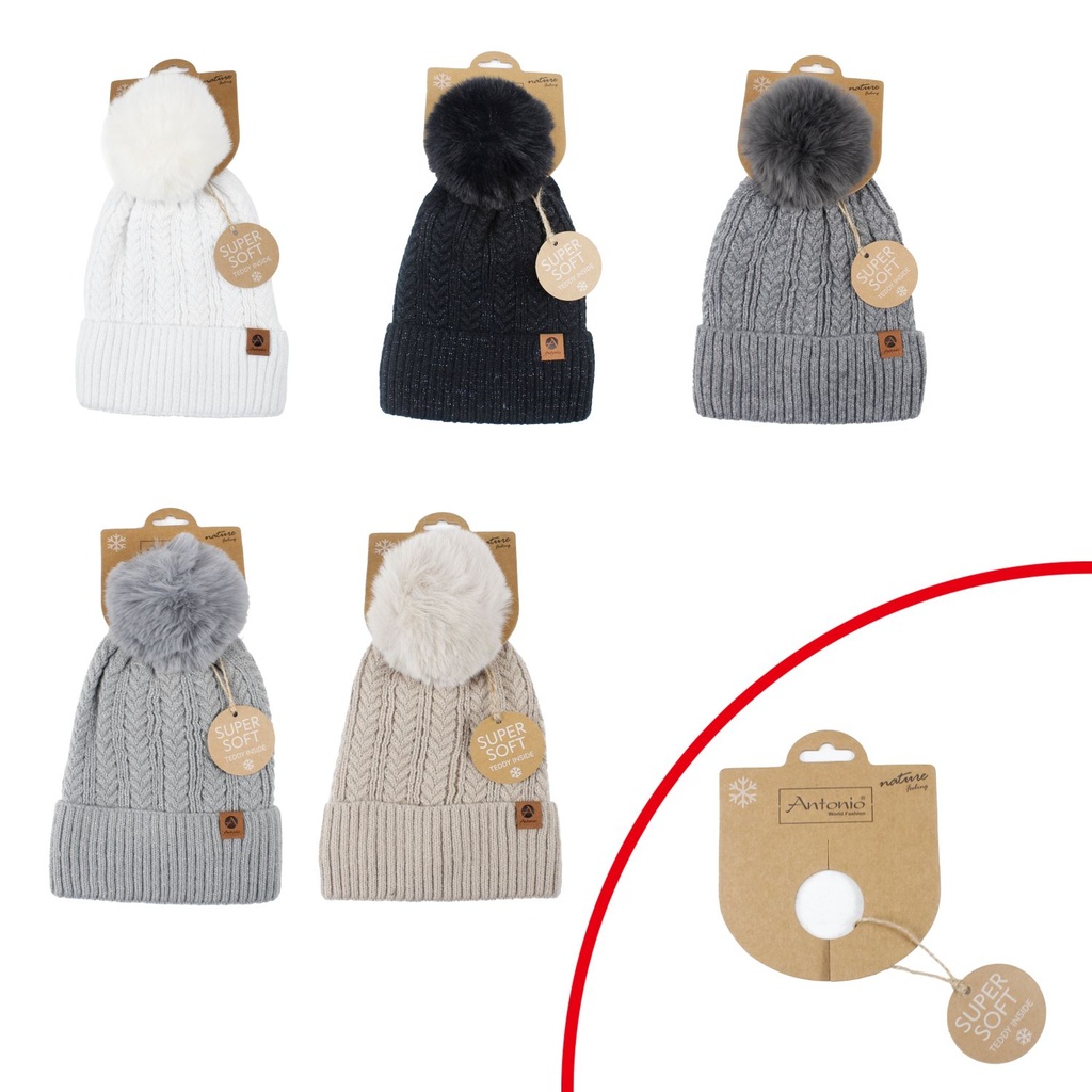 Winter Damen Mütze Nora Mit Teddy Und Lurex