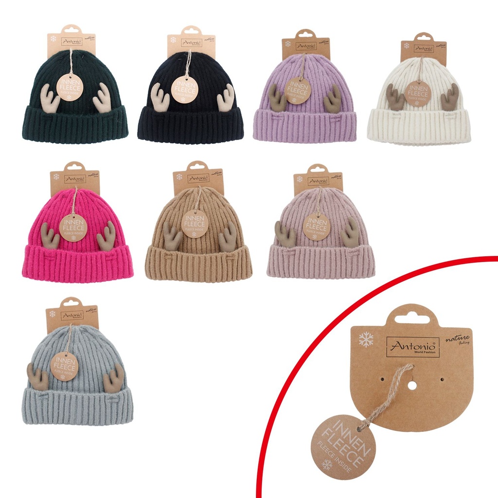 Winter Mütze Rentier Mit Innerfleece