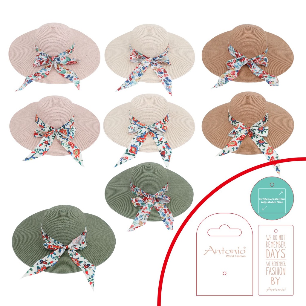 Sommer Damen Hut Blumen Design Mixed