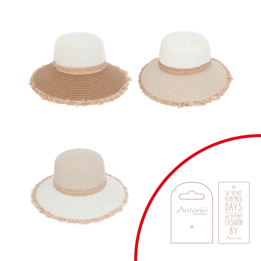 Damen Sommer Hut Natur Mix "Melli"