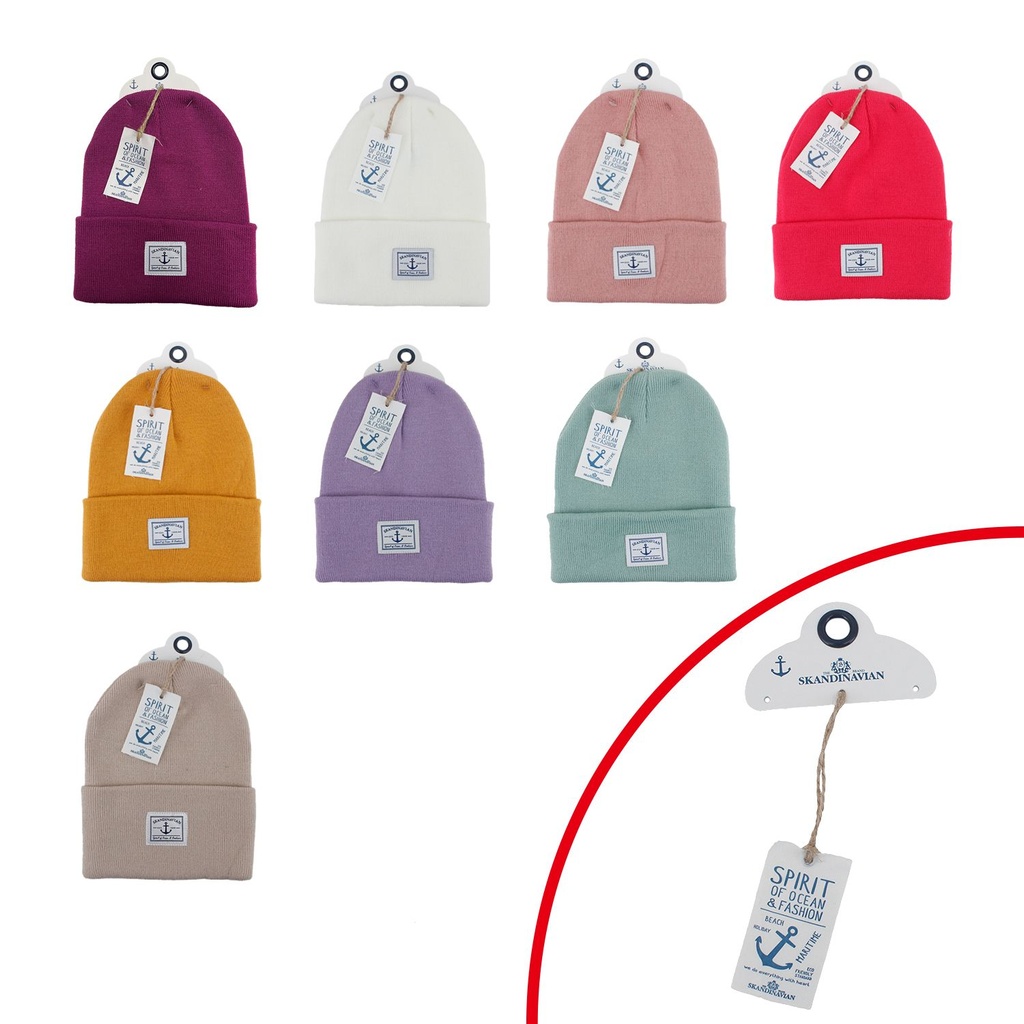 Damen Beanie Maritim Farbenfroh