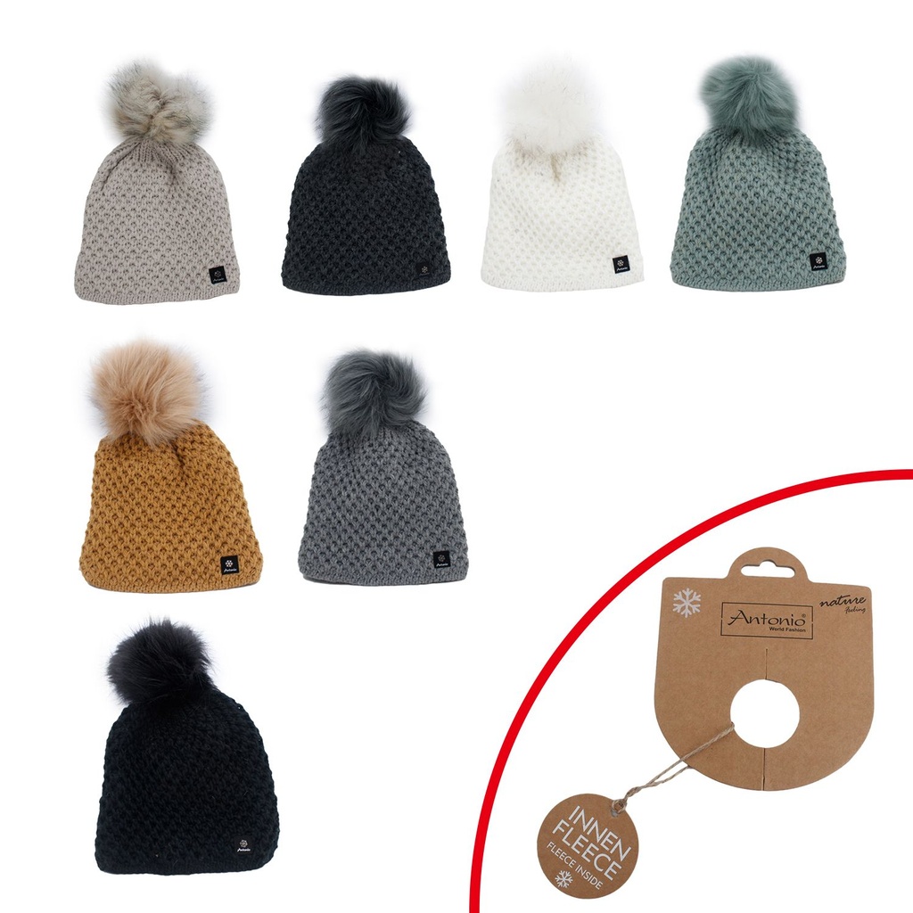 Winter Damen Mützer Innuendo Mit Bommel Basic Farben