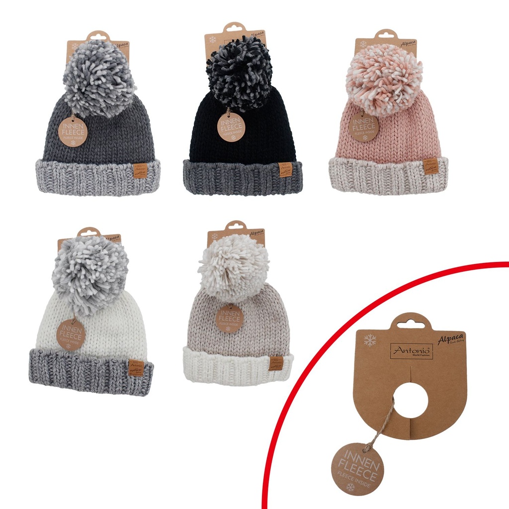 Winter Damen Mütze Emma Wolliges Dickes Garn