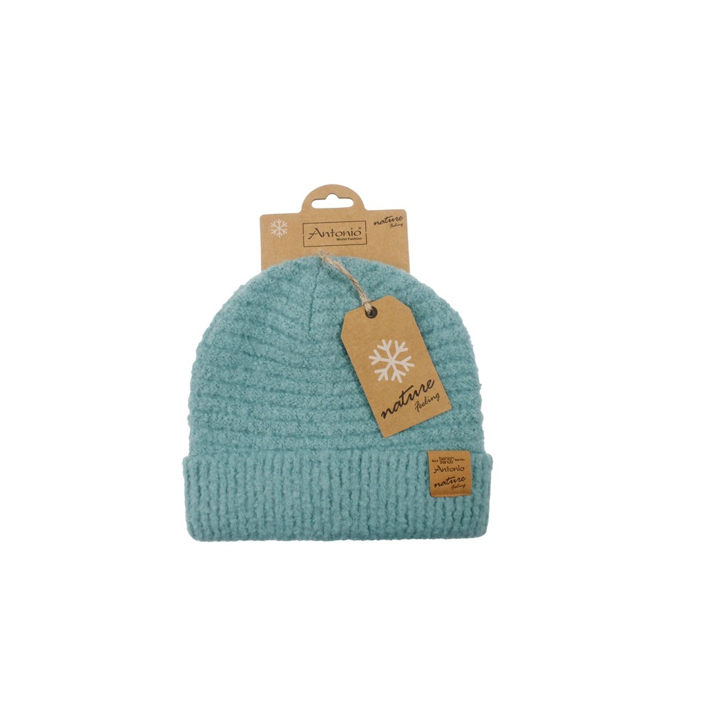 Winter Damen Mütze Bouclé Türkis
