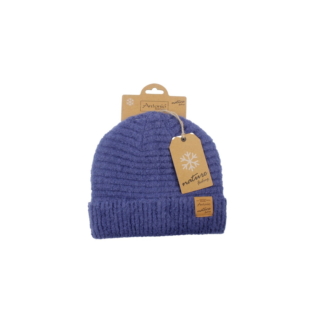 Winter Damen Mütze Bouclé Blau
