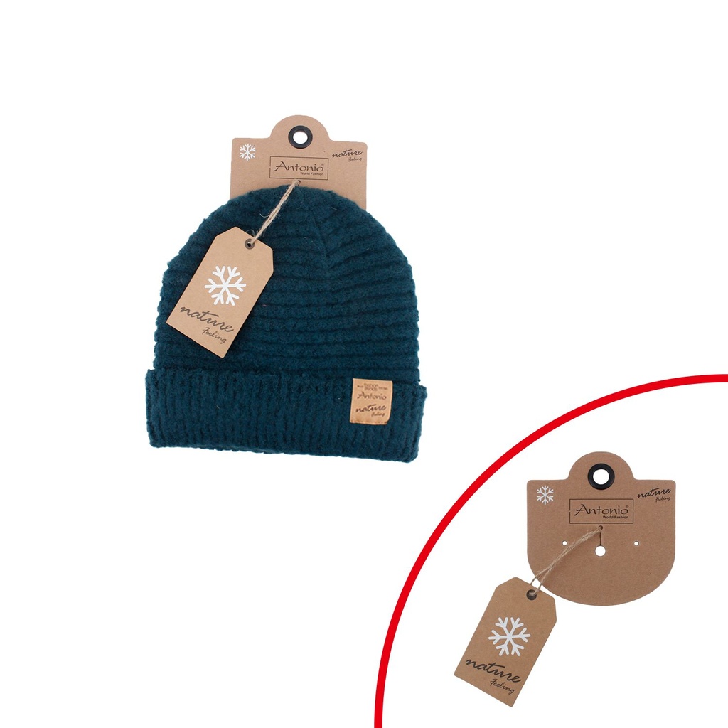 Winter Damen Mütze Bouclé Petrol