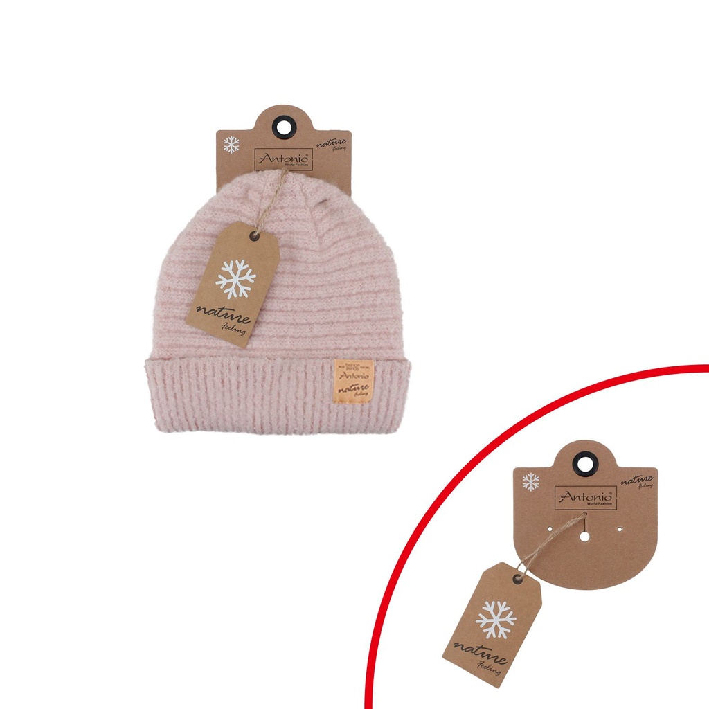 Winter Damen Mütze Bouclé Rosa