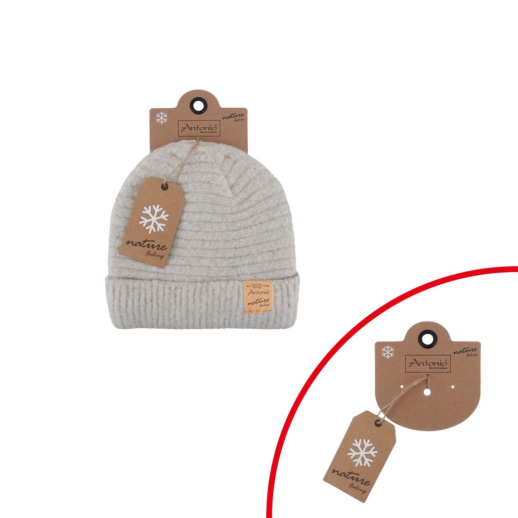 Winter Damen Mütze Bouclé Beige