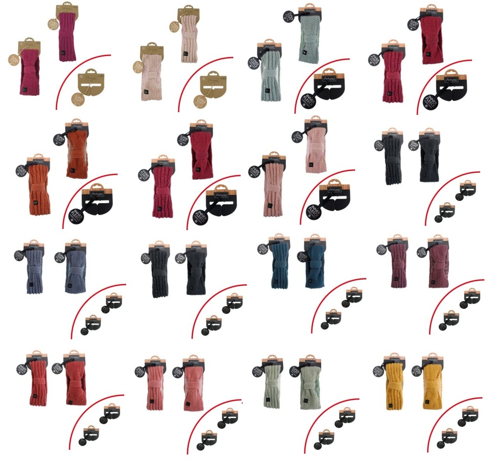 Winter Damen Stirnband Best Color Mix
