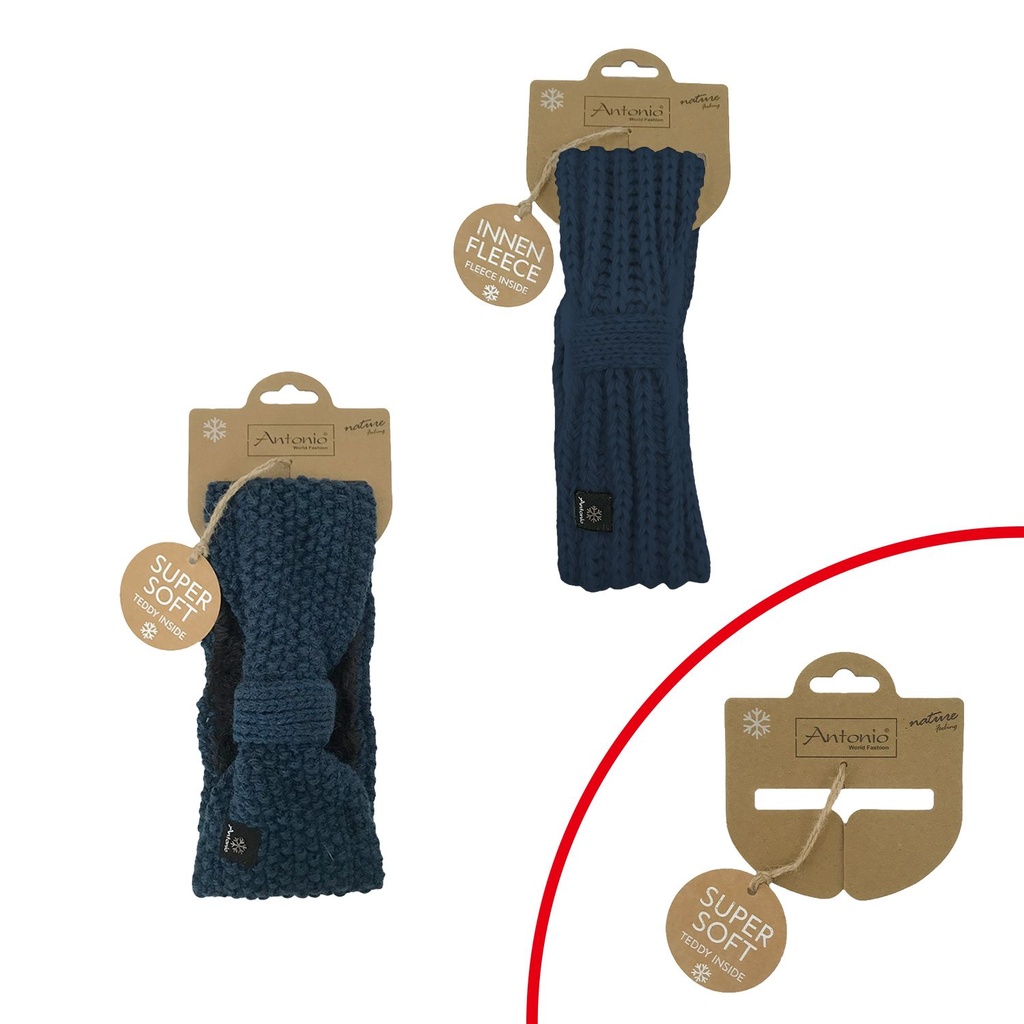 Winter Damen Stirnband Mix Petrol
