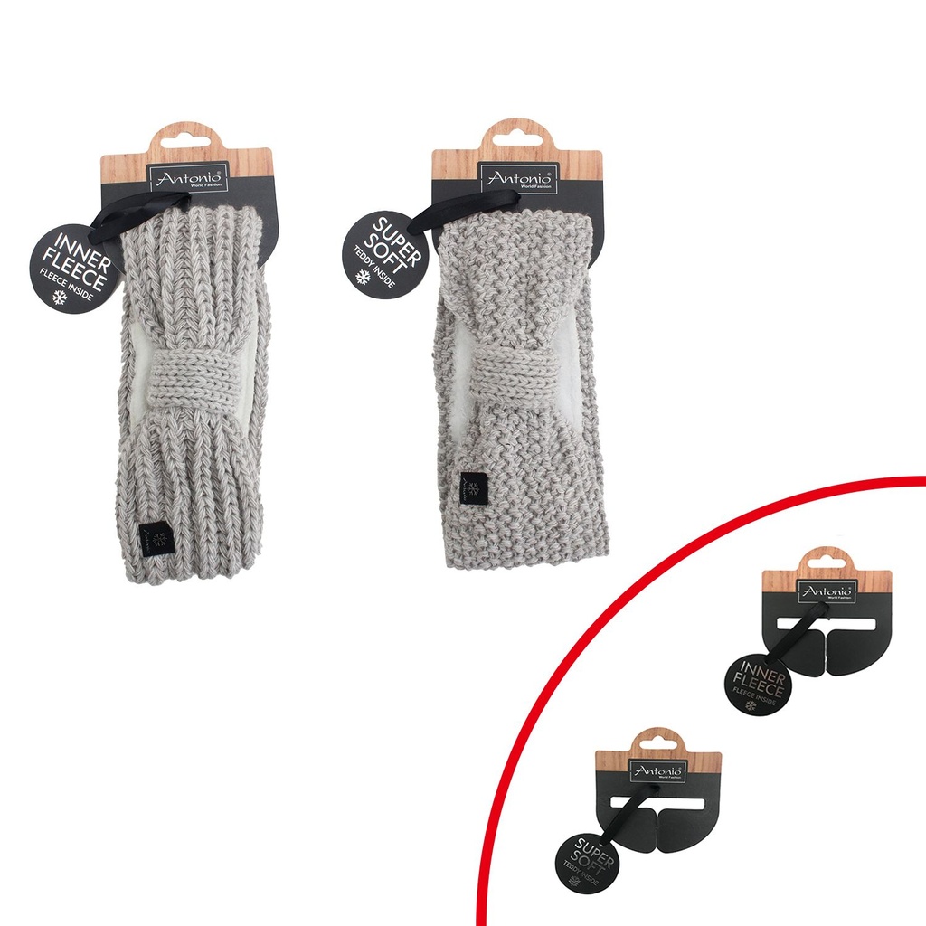 Damen Strickstirnband mit Fleece