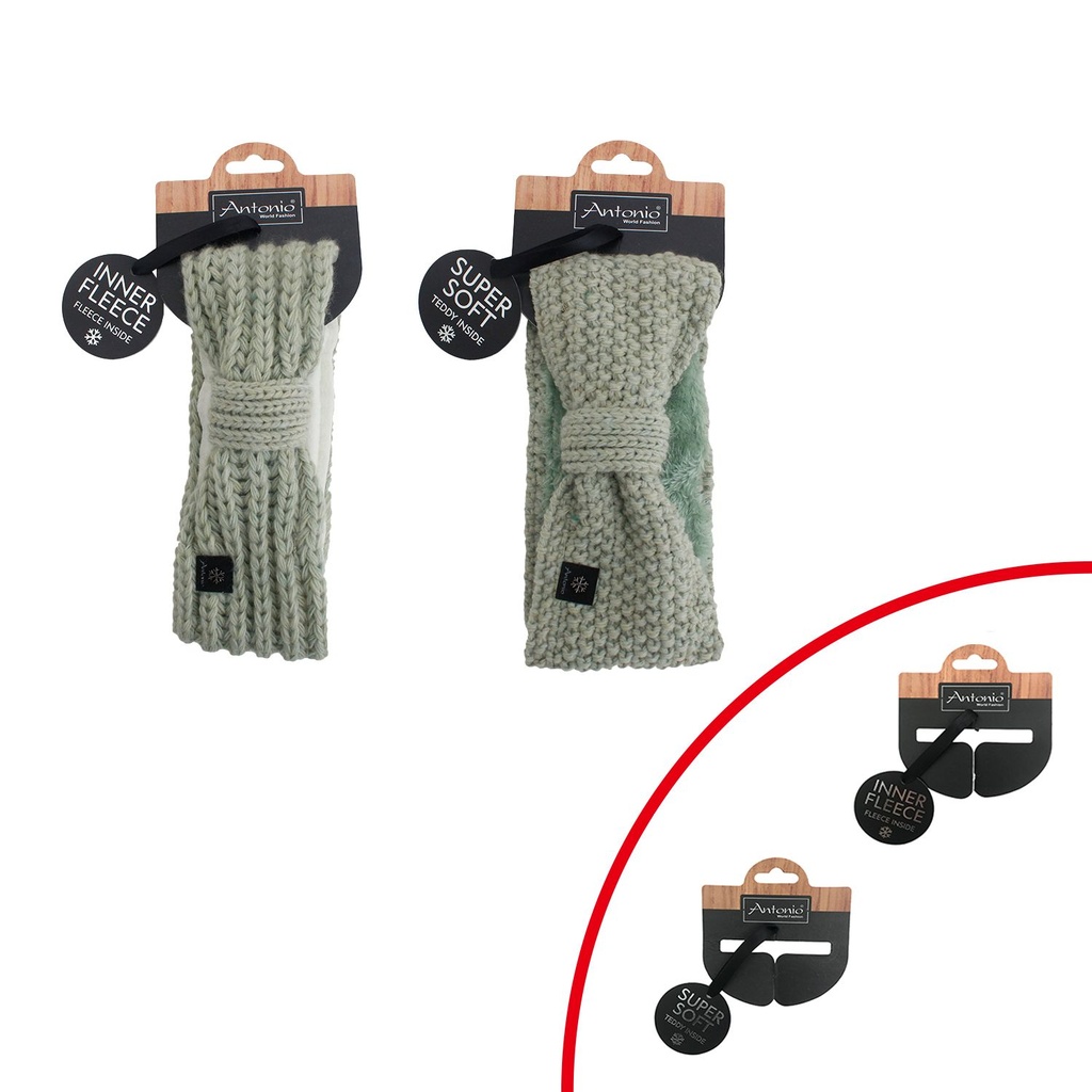 [60.00881.02] Winter Damen Stirnband Mix Lind Grün