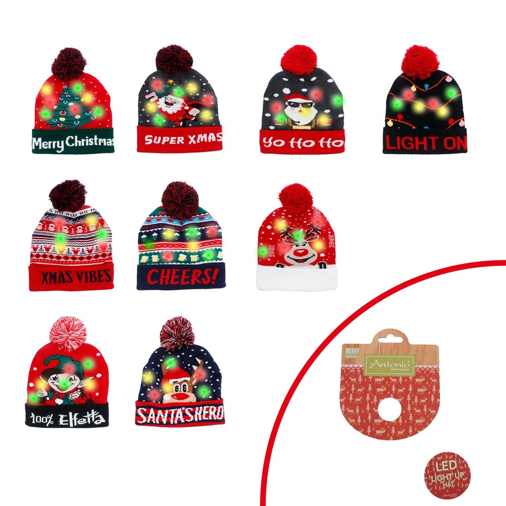 Winter Mütze Leuchtende LED Weihnachten