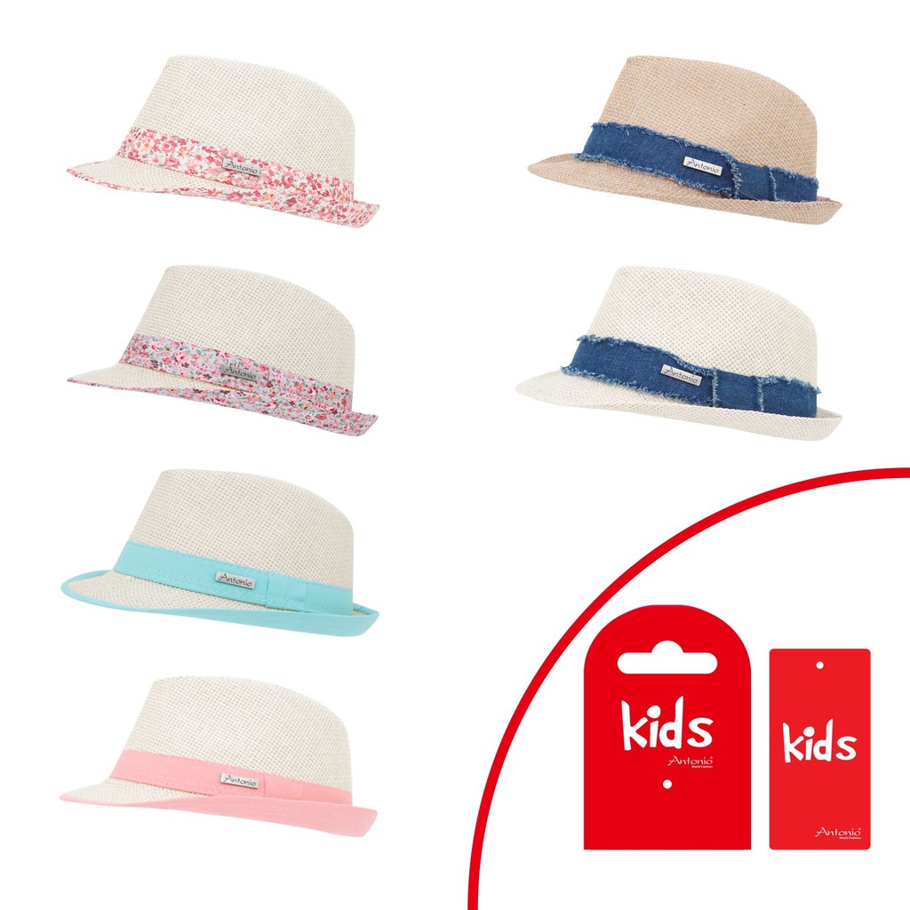 [60.00835.99] Sommer Kinder Hut Mit Jeans Und Blumen