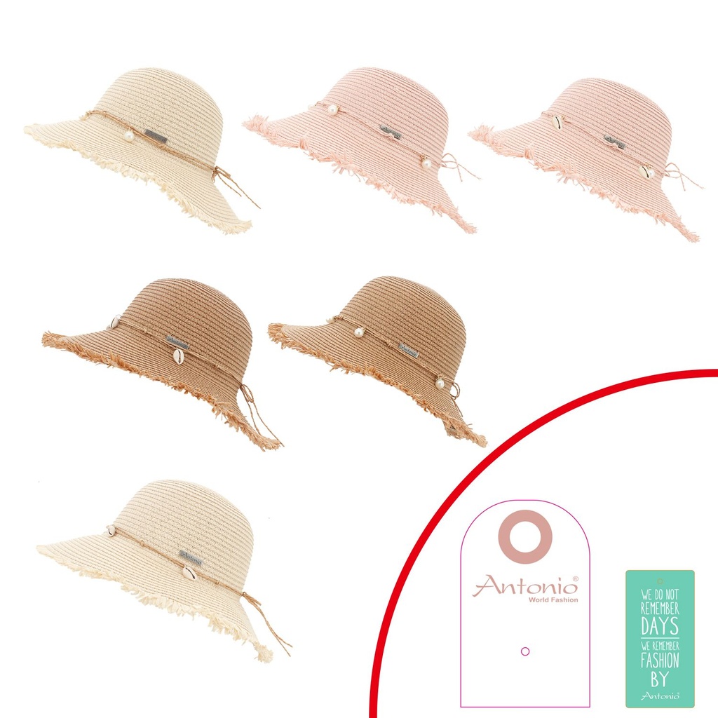 [60.00710.99] Sommer Damen Hut mit Perlen und Muscheln